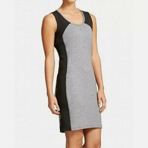 ATHLETA Fuse Athletic Sleeveless Dress Women's Small Gray Black Casual Dress‎
